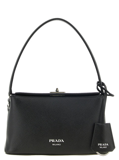 Black Prada Midi Handbag