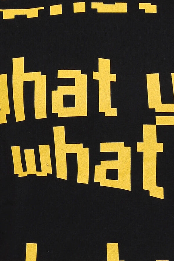 Black Printed Circle Neck Sweatshirt-Sweatshirt-Wessi-S-Black-Urbanheer