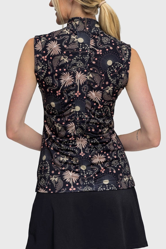 Black Regal Palm Sleeveless Sun Shirt-Shirt-Kastel Denmark-XXS-Urbanheer