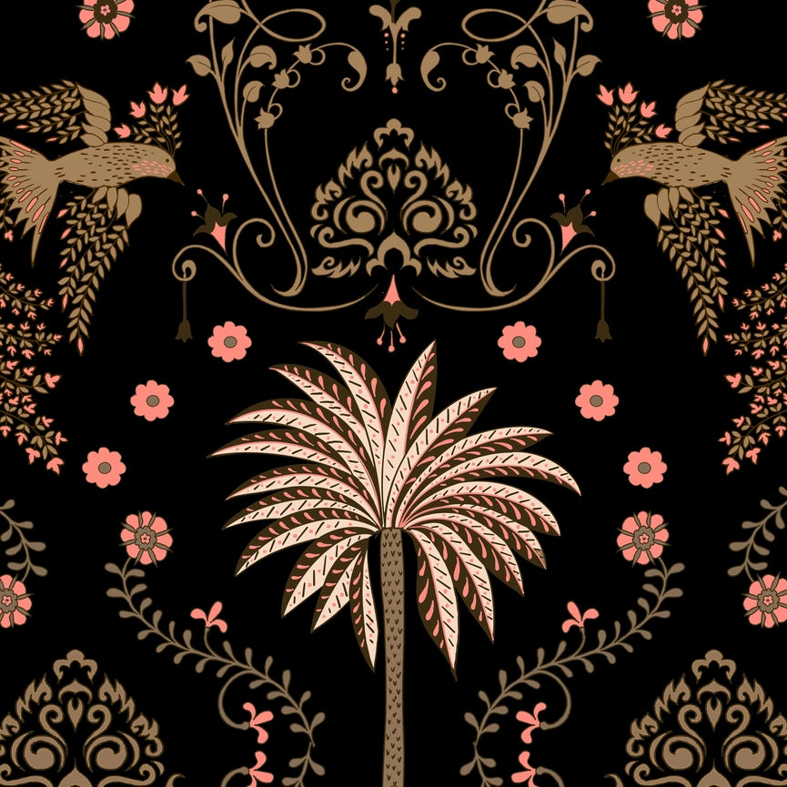 Black Regal Palm Sleeveless Sun Shirt-Shirt-Kastel Denmark-XXS-Urbanheer