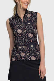 Black Regal Palm Sleeveless Sun Shirt-Shirt-Kastel Denmark-XXS-Urbanheer