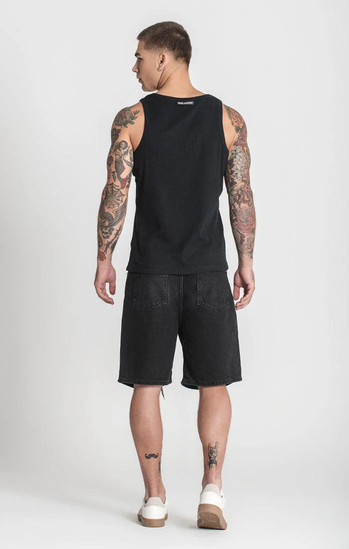 Black Ribbed Tanktop-TankTop-Gianni Kavanagh-XS-Urbanheer