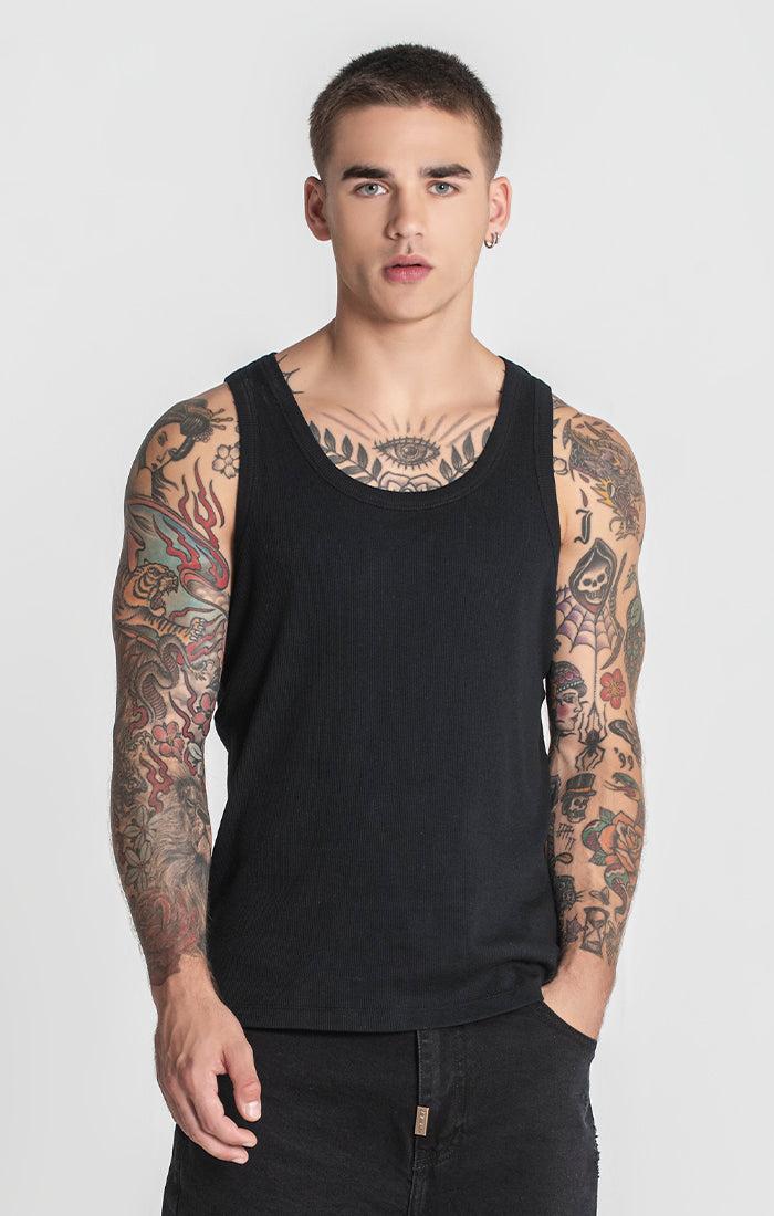 Black Ribbed Tanktop-TankTop-Gianni Kavanagh-XS-Urbanheer