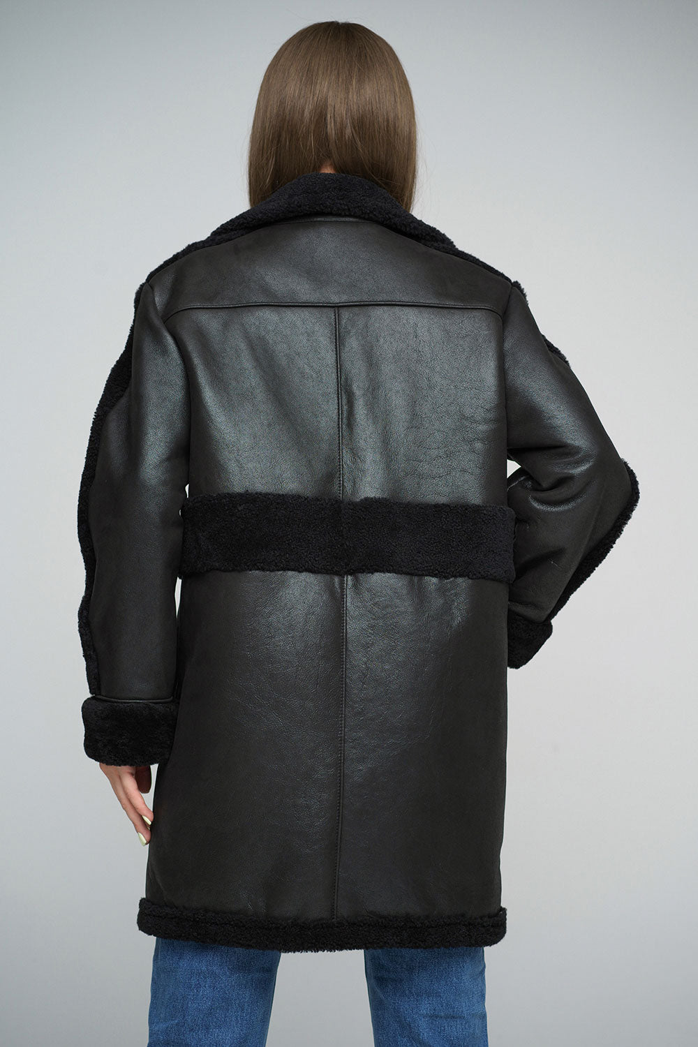 Black Sheepskin Bomber Jacket-Leather Jackets-Buy Me Fur Ltd-Black-XS-Shearling Leather-Urbanheer