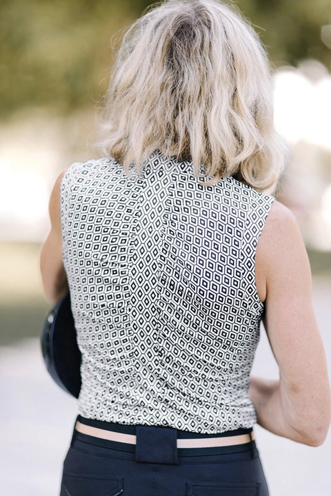 Black & White Geo Sleeveless Sun Shirt-Shirt-Kastel Denmark-XS-Urbanheer