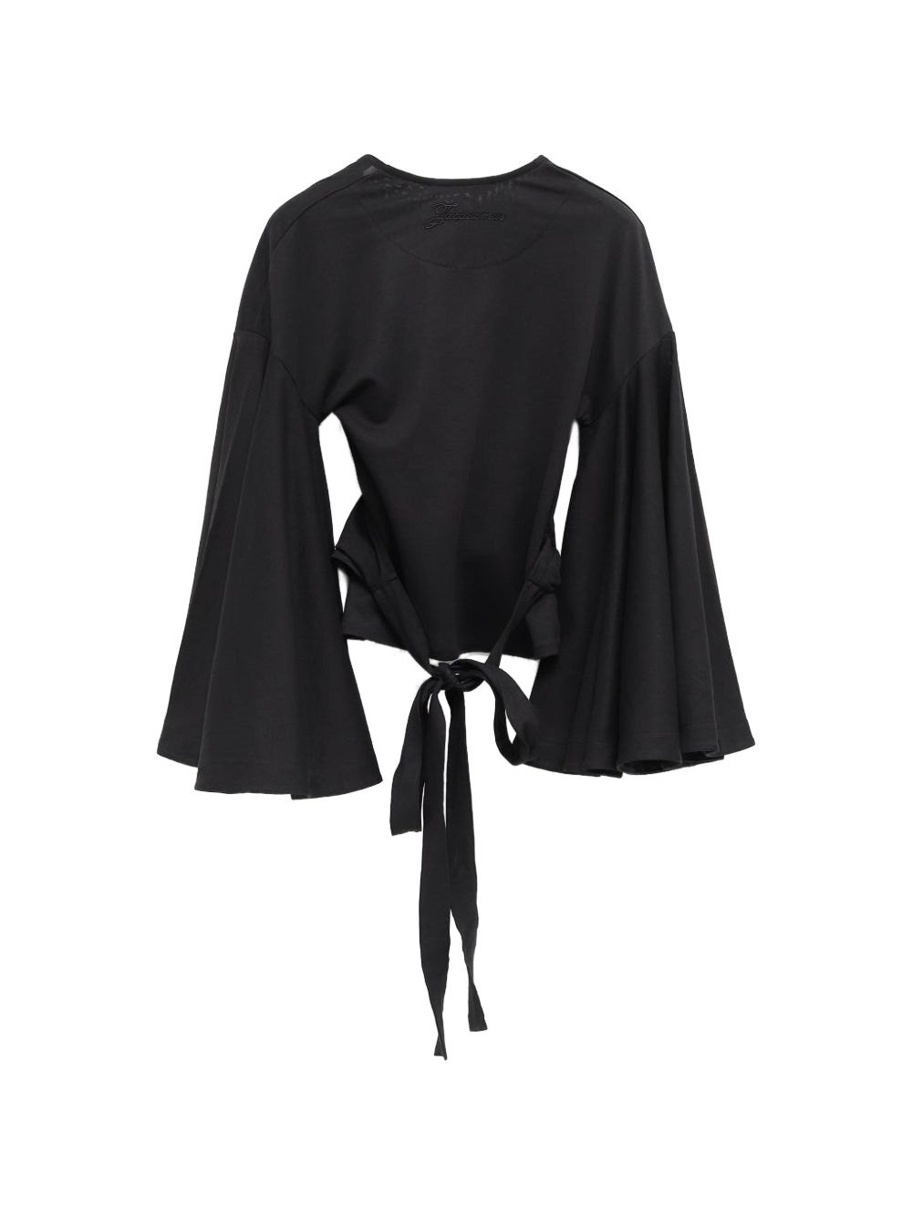 Black Wrap Tie-Fastening Comfort Top