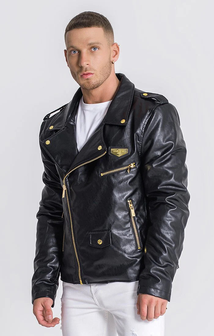 GK Lux Black Opulence Biker Jacket