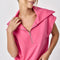 Blake Half Zip Cropped Sweatshirt And Shorts Set Hot Pink-Set-Papermoon-S-Urbanheer