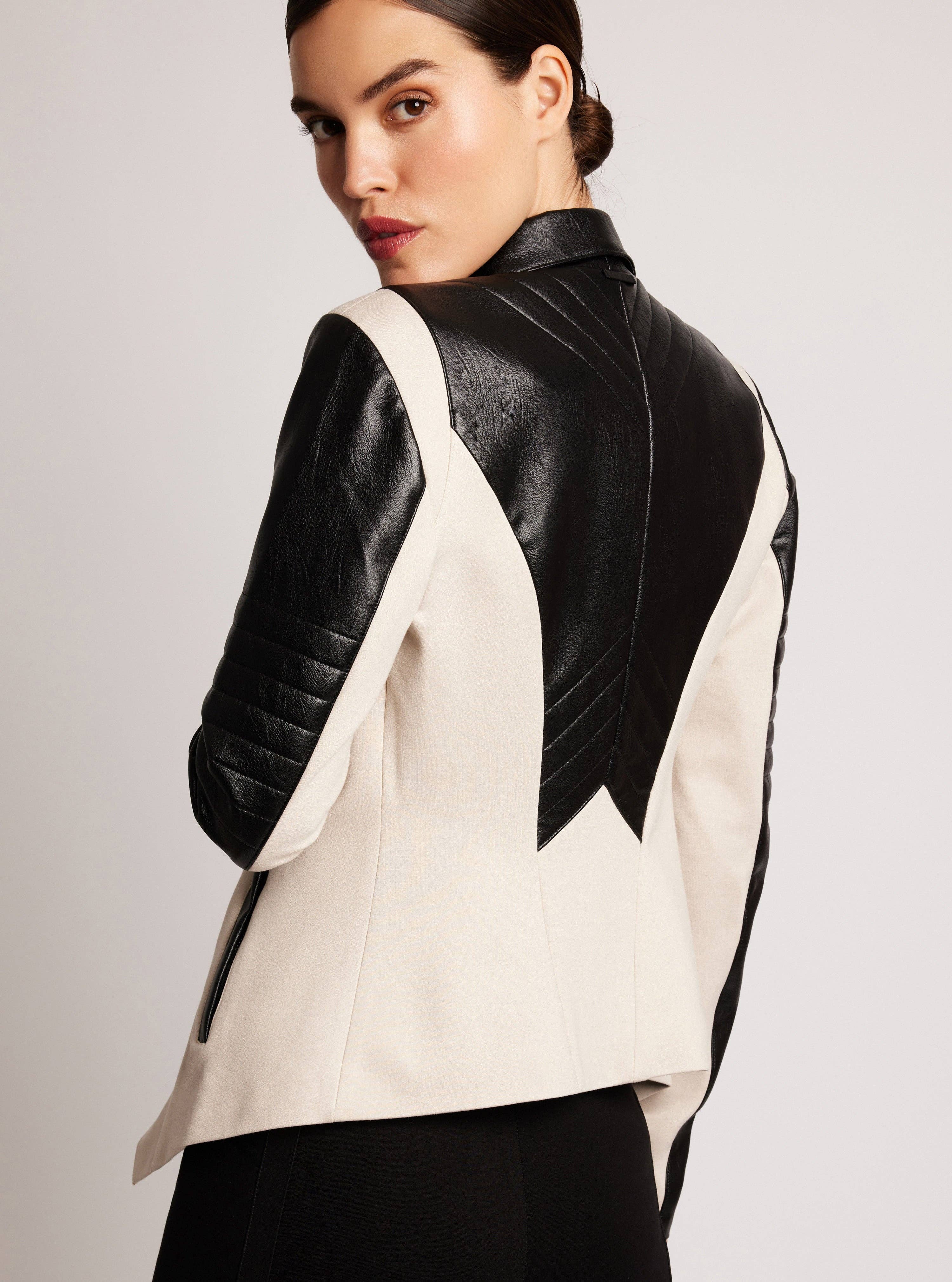 Blanc Noir - Drape Front Jacket JLS/NB-Fashion-Blanc Noir-Clay-L-Urbanheer