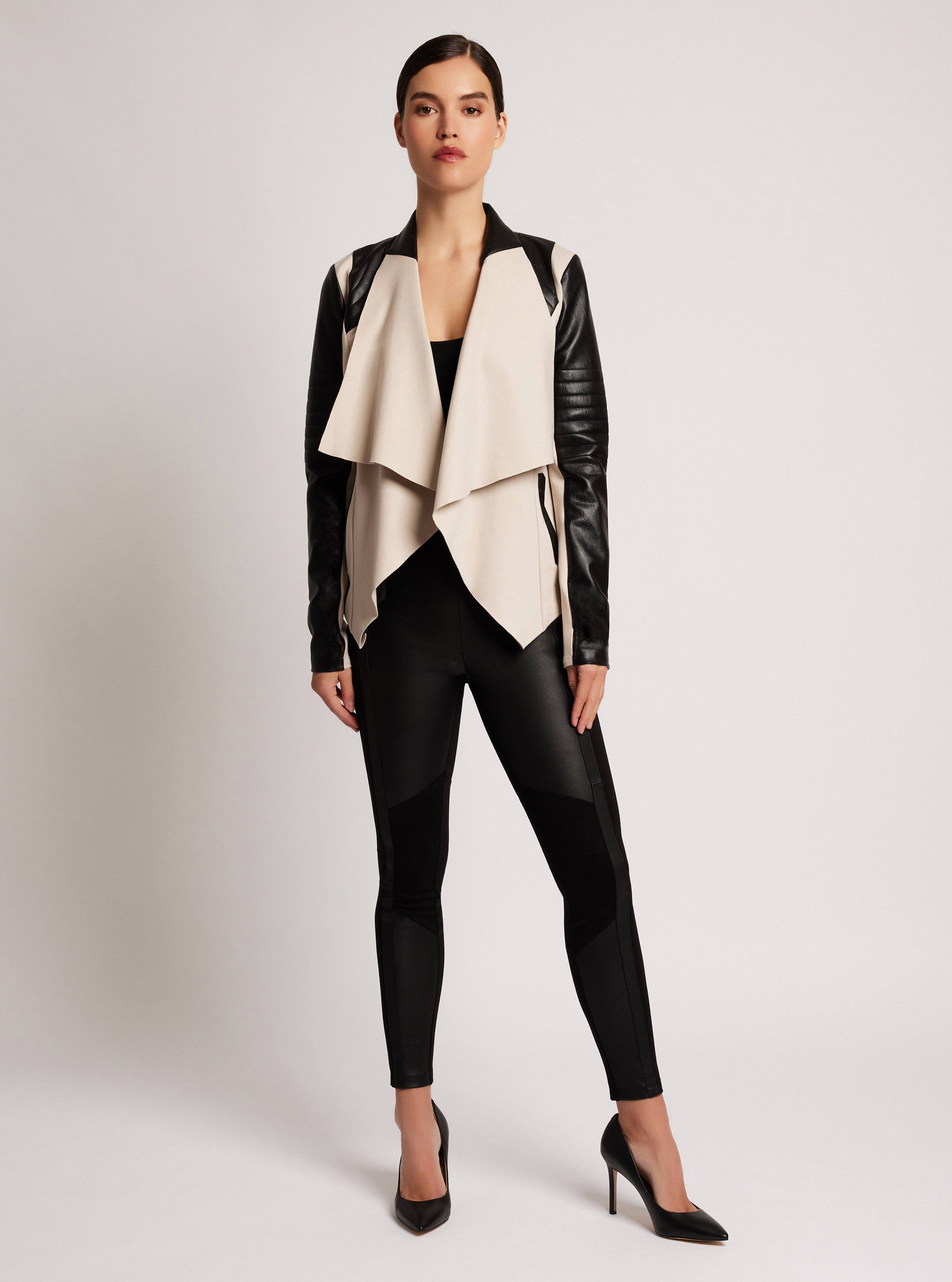 Blanc Noir - Drape Front Jacket JLS/NB-Fashion-Blanc Noir-Clay-L-Urbanheer