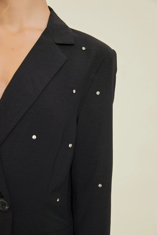 Blazer Dress-Dress-Baevely by Wellmade USA-S-Black-Urbanheer