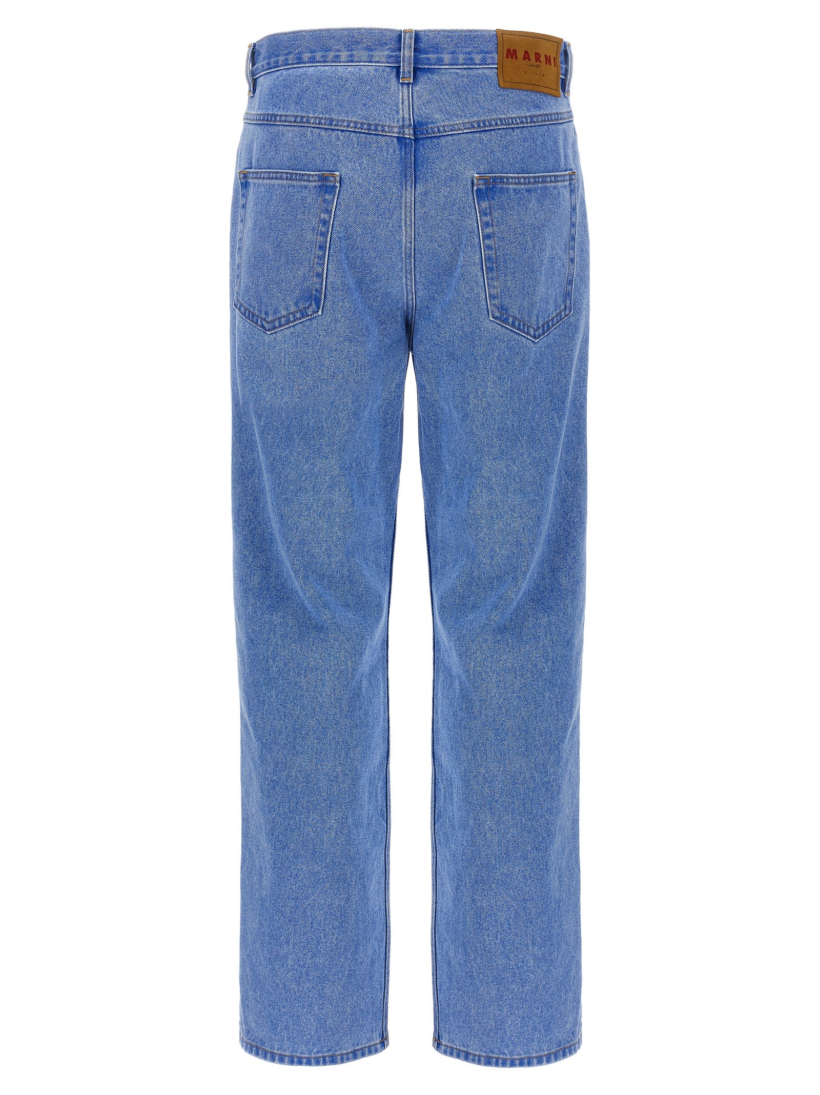 Bleached Cotton Denim Jeans for Everyday Comfort
