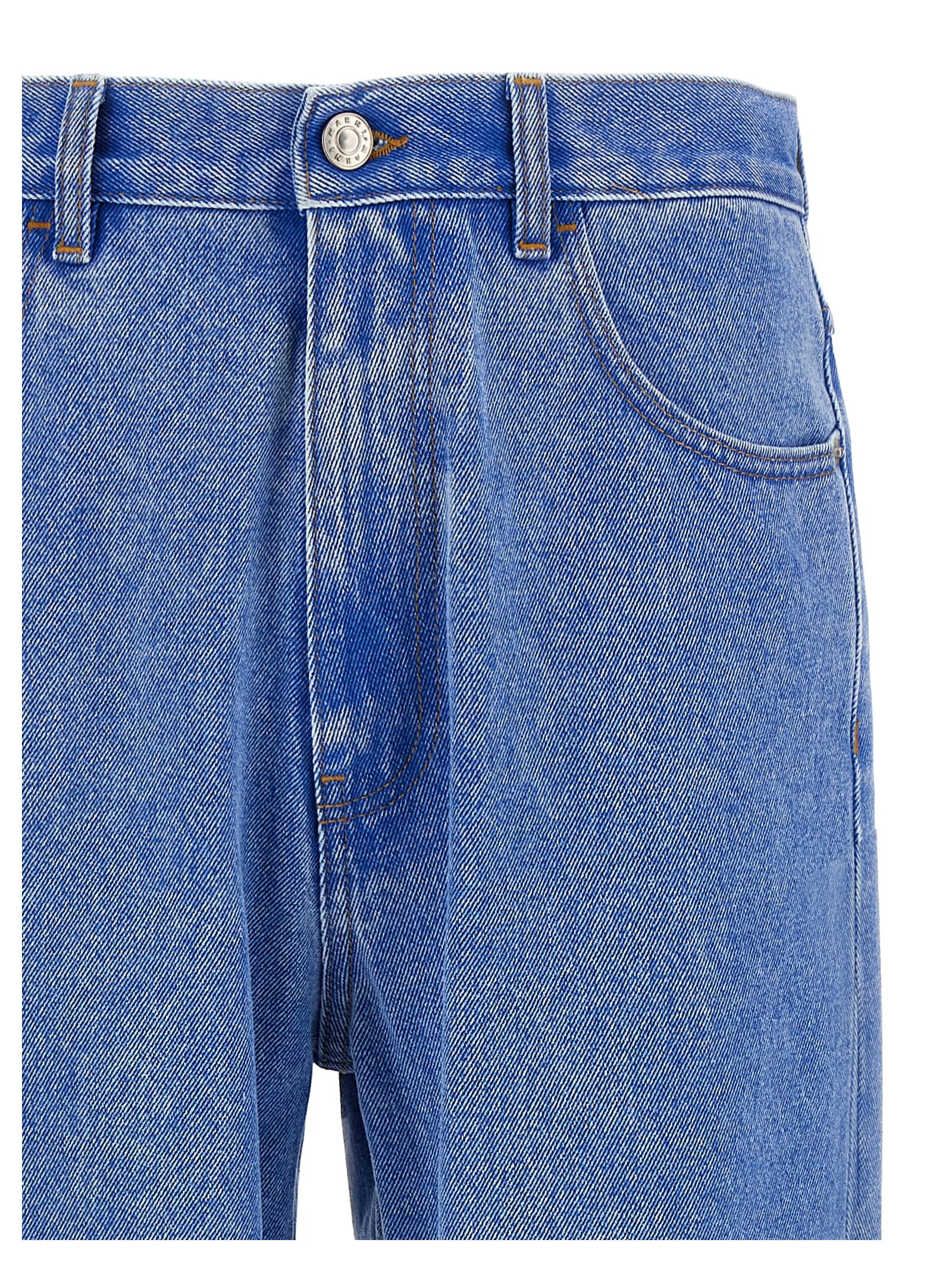 Bleached Cotton Denim Jeans for Everyday Comfort