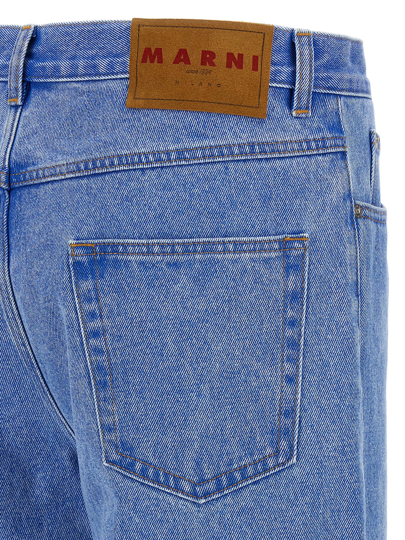 Bleached Cotton Denim Jeans for Everyday Comfort