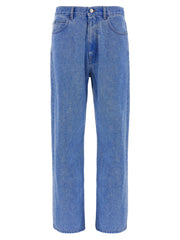 Bleached Cotton Denim Jeans for Everyday Comfort