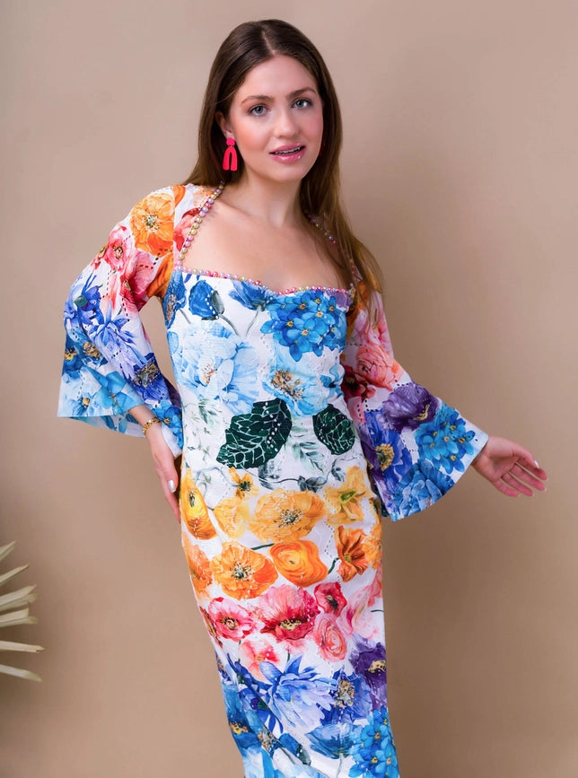 Blossom Cotton Dress-Dress-Sandhya Garg-XS-Urbanheer