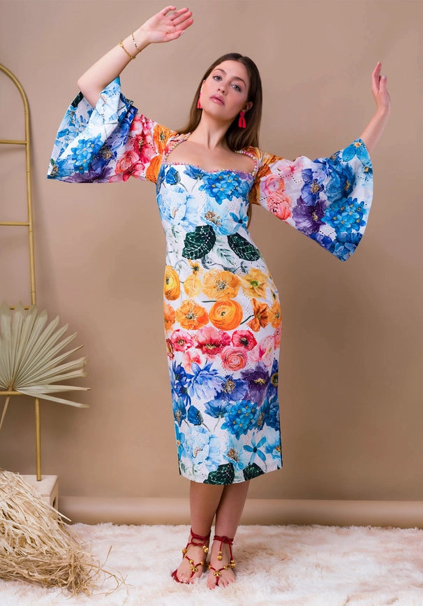 Blossom Cotton Dress-Dress-Sandhya Garg-XS-Urbanheer