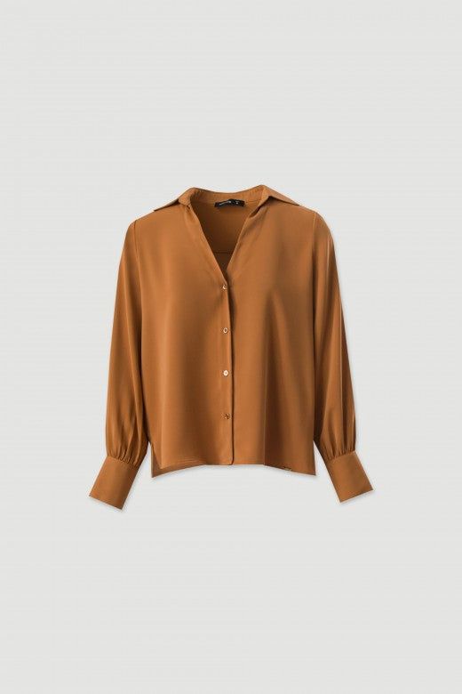 Blouse with Buckle Detail On the Sleeve-Blouse-FERRACHE-S-Multicolor-Urbanheer