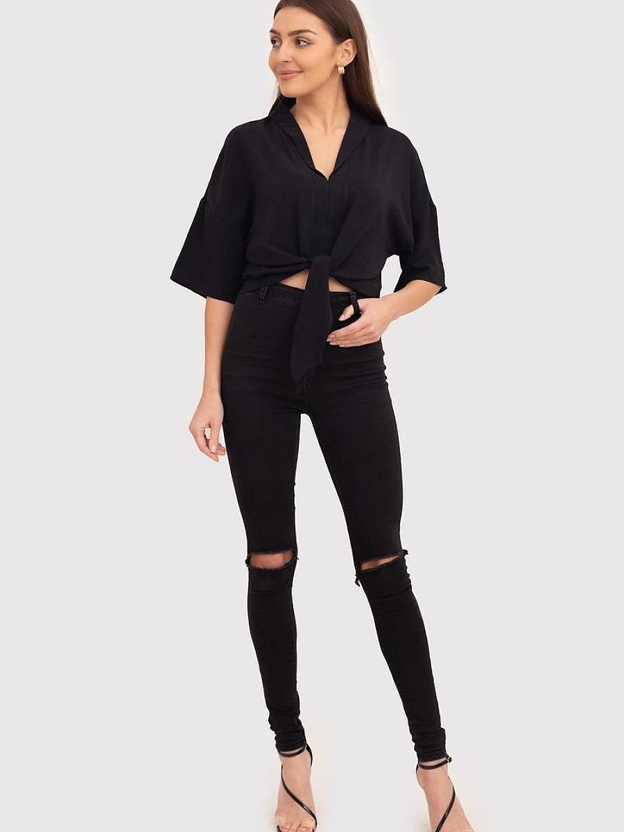 Blouse Women Outfit 195499 Ax Paris-Women`s Blouses, Tunics-Ax Paris-black-L-Urbanheer