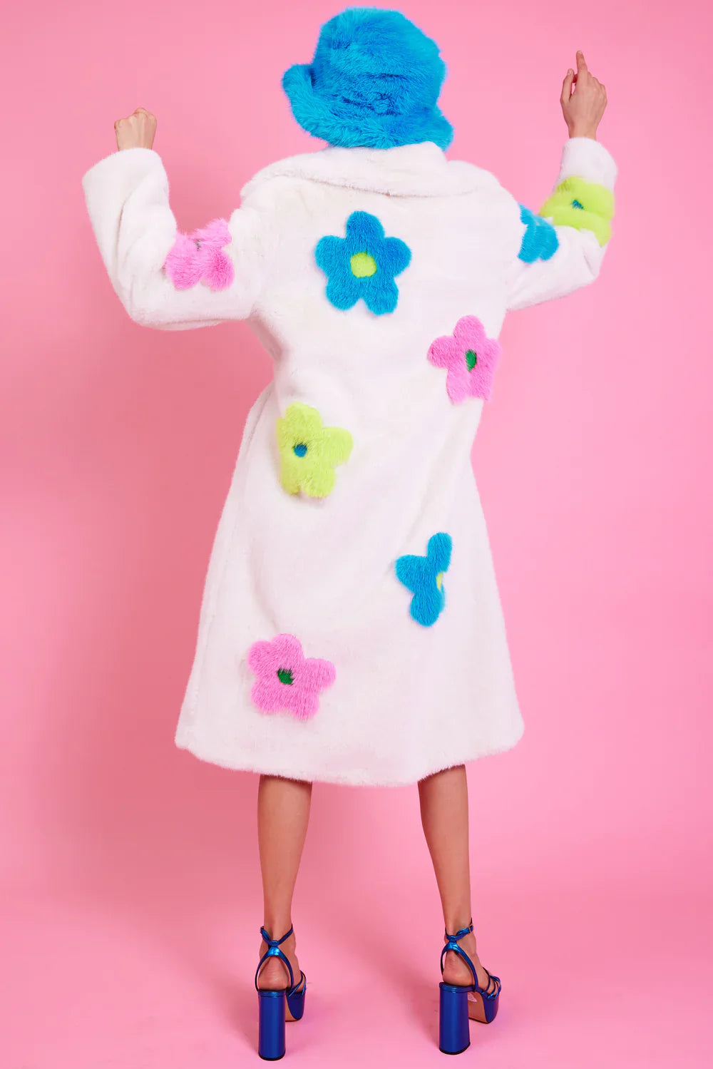 Blue Eco Bamboo Faux Fur Bucket Hat-Hats-Buy Me Fur Ltd-One Size-Blue-Faux Fur-Urbanheer