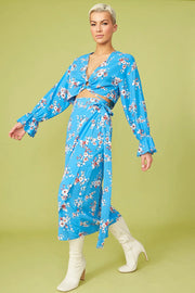 Blue Rayon Blend Floral Cropped Top-Tops-Buy Me Fur Ltd-S-M-Blue-Urbanheer