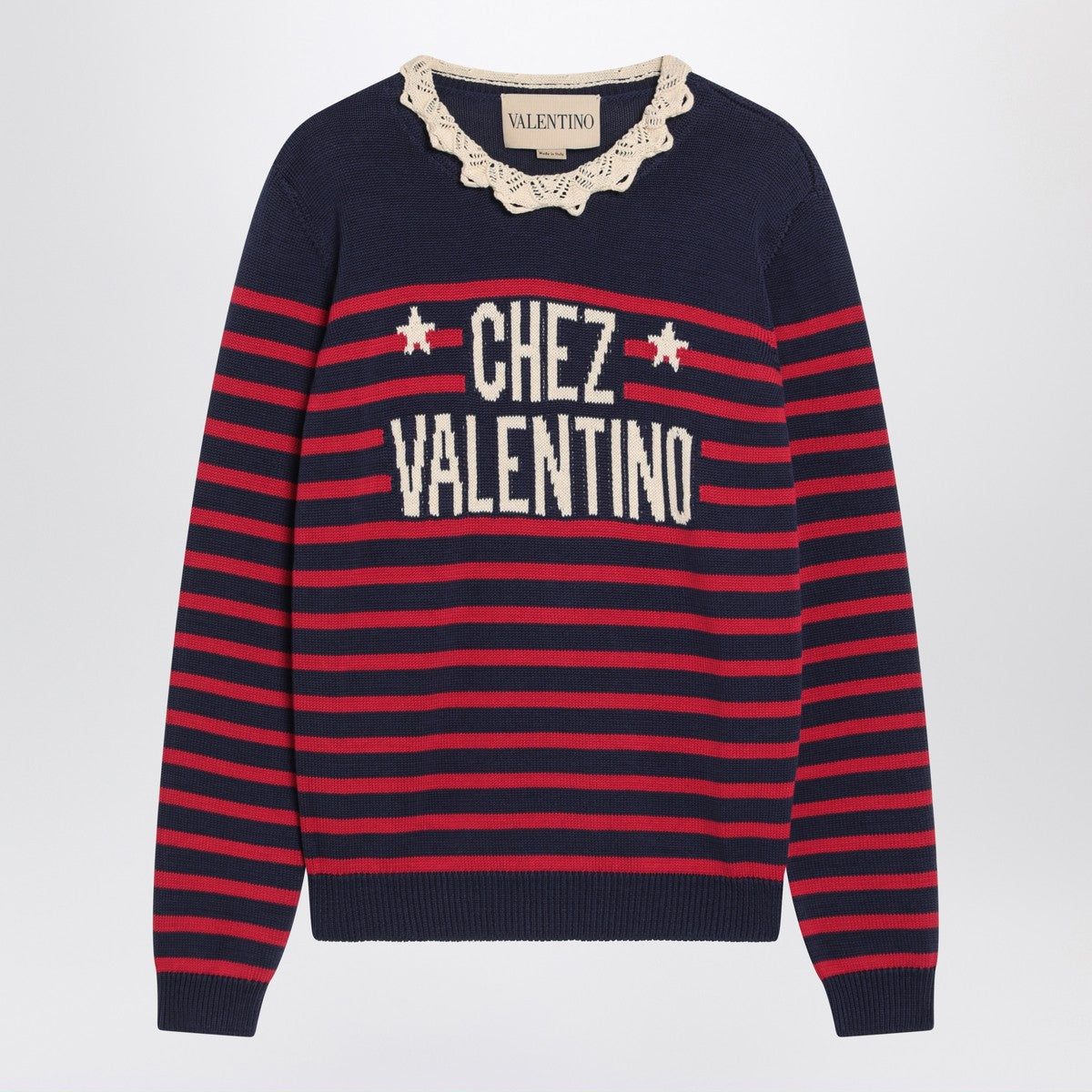 Blue striped Chez Valentino top