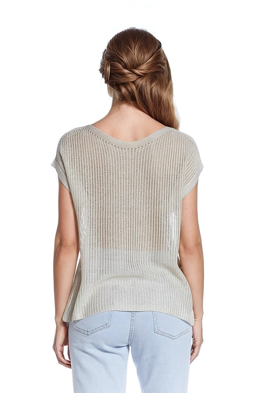 Boat Neck Ribbed Sweater With Cap Sleeves In Beige-Sweater-Q2-One Size-Beige-Urbanheer