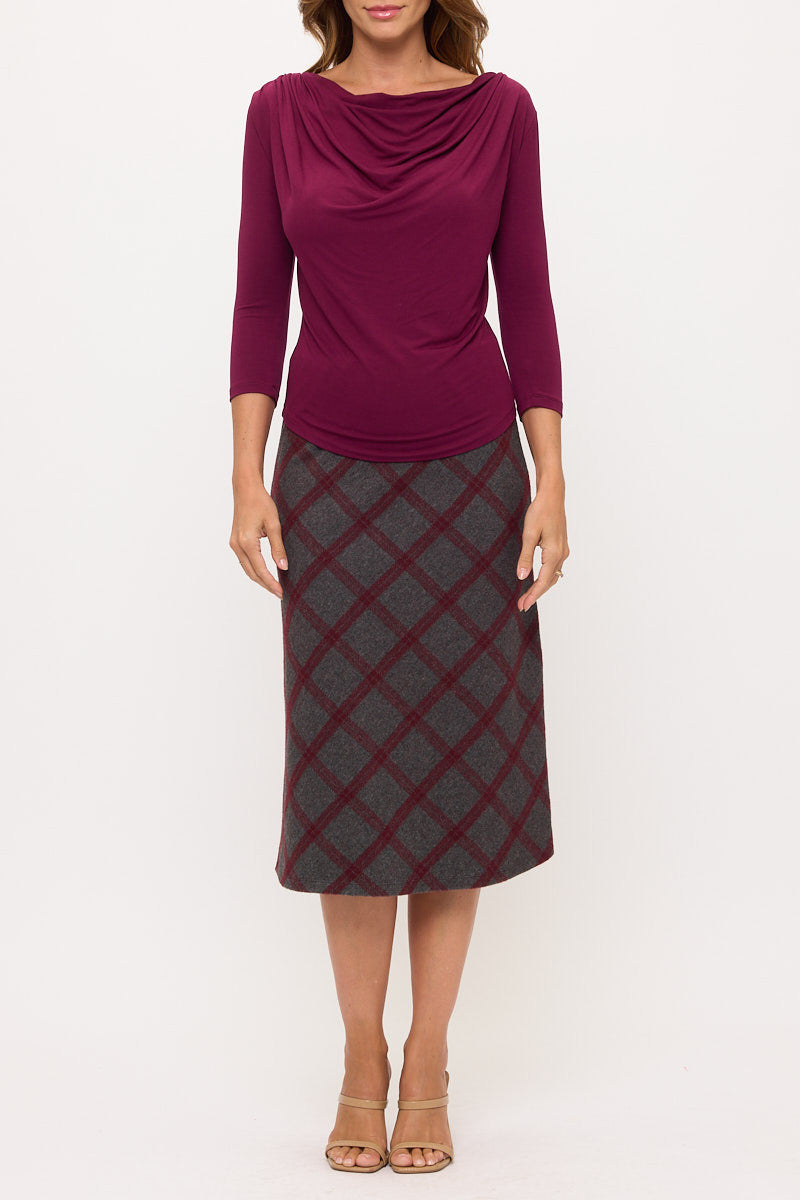 Boat Neck Ruched Top-1