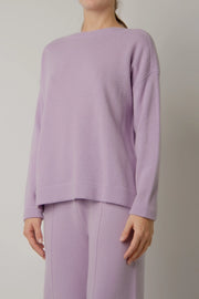 Boat Neck Sweater in Cashmere Blend Lavanda-Sweater-LÈMME-S-Lavanda-Urbanheer