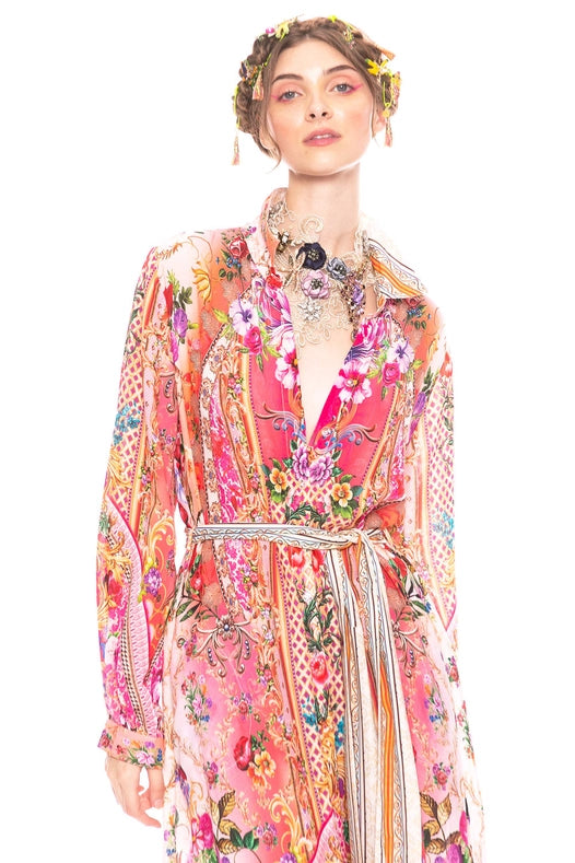 Bohemian Goddess Shirt-Dress-Dress-Aratta-XS-Bohemian Peach-Urbanheer