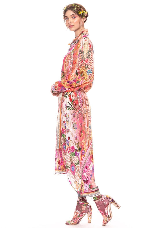 Bohemian Goddess Shirt-Dress-Dress-Aratta-XS-Bohemian Peach-Urbanheer