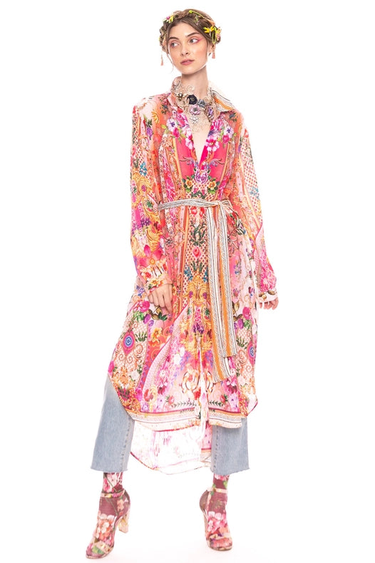 Bohemian Goddess Shirt-Dress-Dress-Aratta-XS-Bohemian Peach-Urbanheer