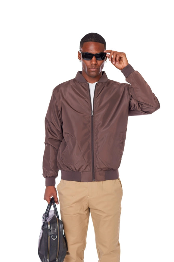 Bomber Jacket Lightweight COFFEE-Jacket-Hawk's Bay-S-COFFEE-Urbanheer