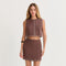 Bonez Contrast Stitch Mini Skirt