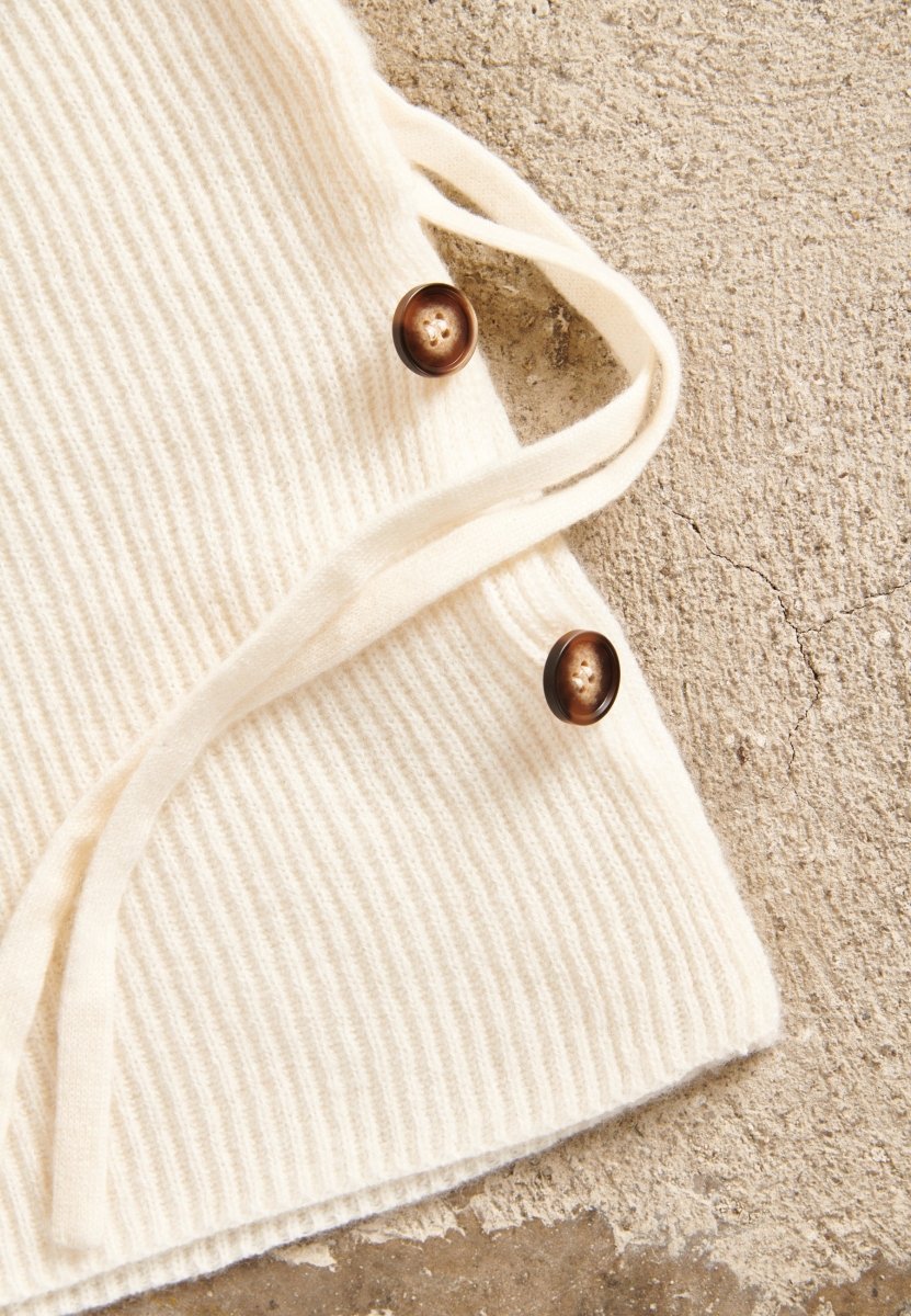 Bonnet cachemire écru femme - UNI 20-1