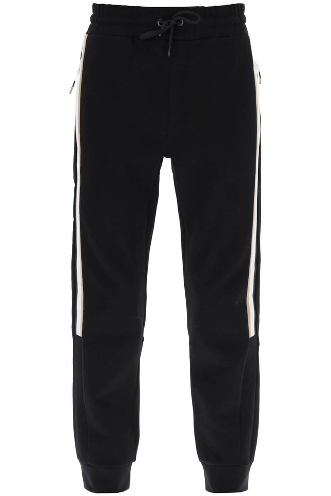 Boss joggers with two-tone side bands-men > clothing > trousers > joggers-Boss-m-Black-Urbanheer
