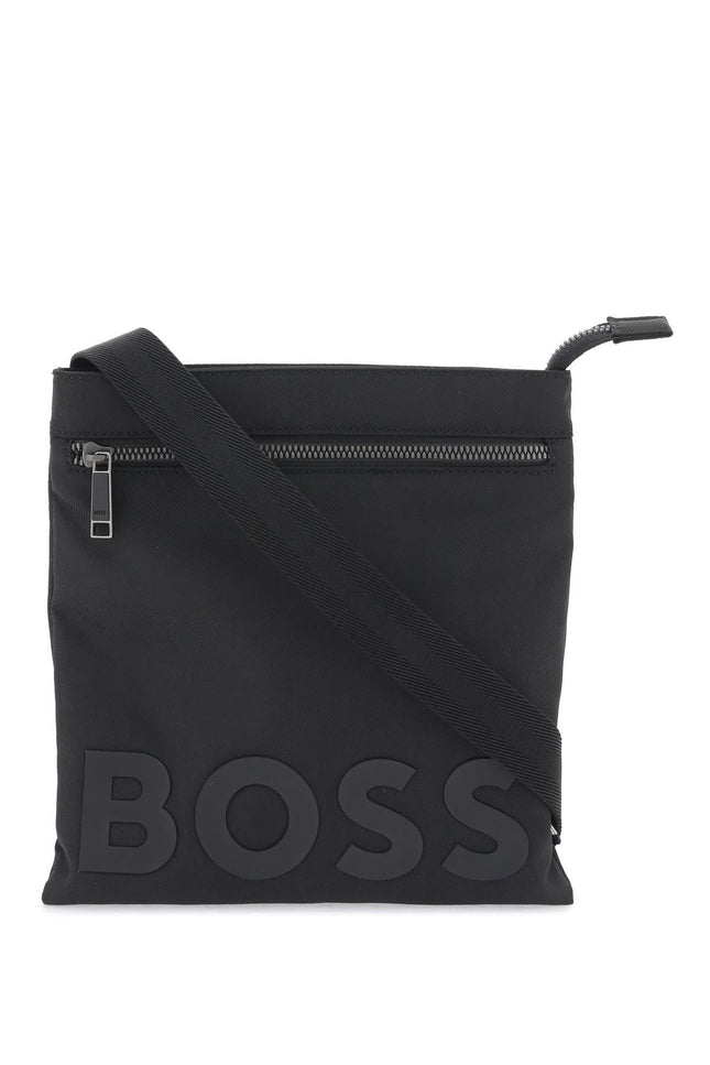 Boss Recycled Material Crossbody Bag-men > bags > crossbody bags-Boss-os-Black-Urbanheer