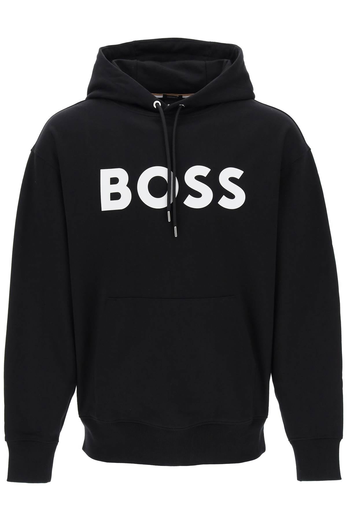 Boss Sullivan Logo Hoodie-men > clothing > t-shirts and sweatshirts > sweatshirts-Boss-l-Black-Urbanheer