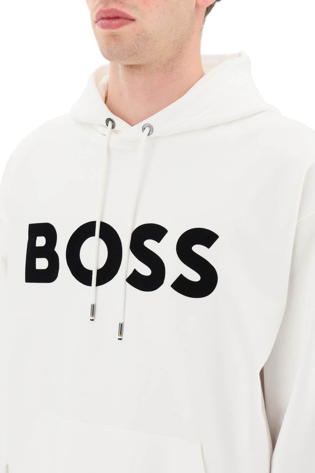 Boss 'sullivan' logo hoodie-men > clothing > t-shirts and sweatshirts > sweatshirts-Boss-l-White-Urbanheer
