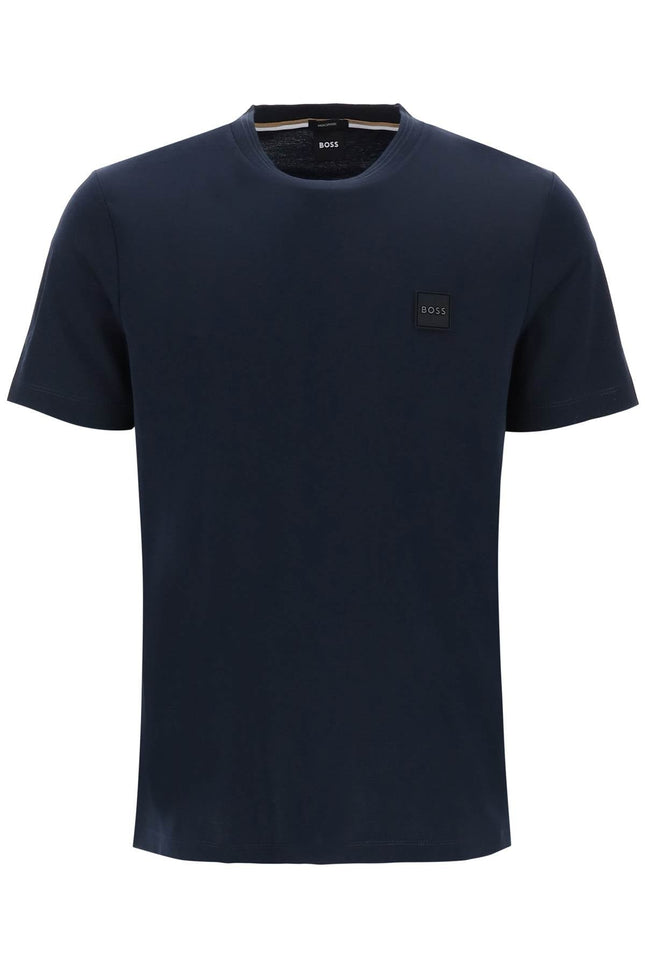 Boss tiburt t-shirt with logo patch-men > clothing > t-shirts and sweatshirts > t-shirts-Boss-l-Blue-Urbanheer