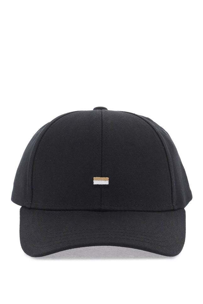 Boss baseball cap with tricolor embroidery-men > accessories > scarves hats & gloves > hats-Boss-os-Black-Urbanheer