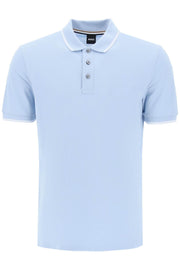 Boss Polo Shirt With Contrasting Edges Light Blue-Men Polo-Boss-S-Urbanheer