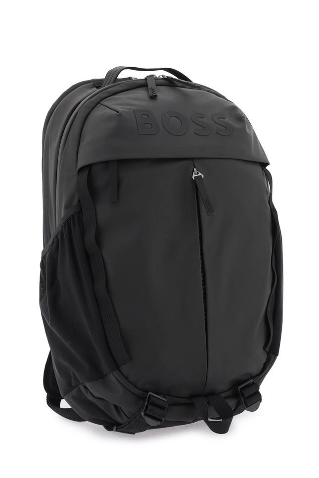 Boss technical fabric coated backpack-men > bags > backpacks-Boss-os-Black-Urbanheer