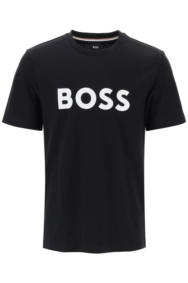 Boss tiburt 354 logo print t-shirt Black-T-Shirt-Boss-S-Urbanheer
