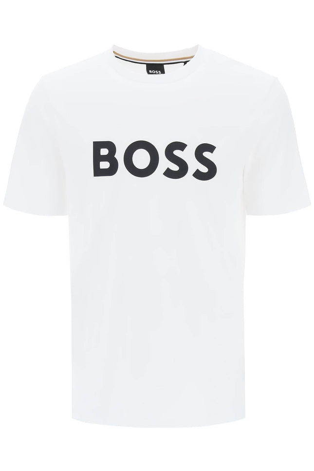 Boss tiburt 354 logo print t-shirt White-T-Shirt-Boss-S-Urbanheer