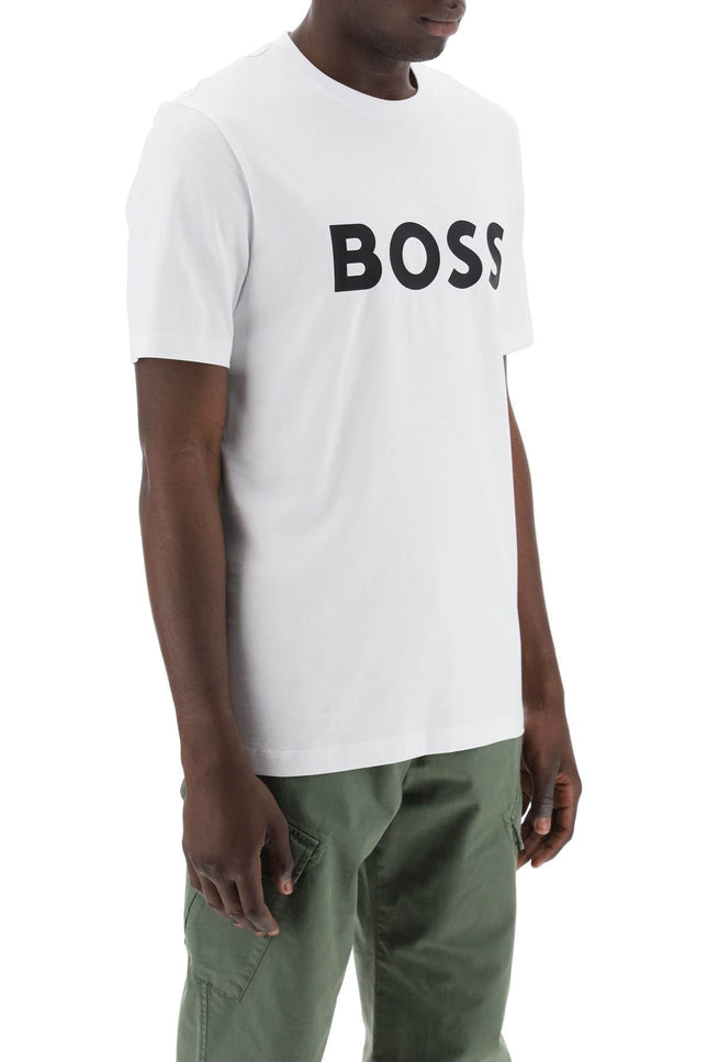 Boss tiburt 354 logo print t-shirt White-T-Shirt-Boss-Urbanheer