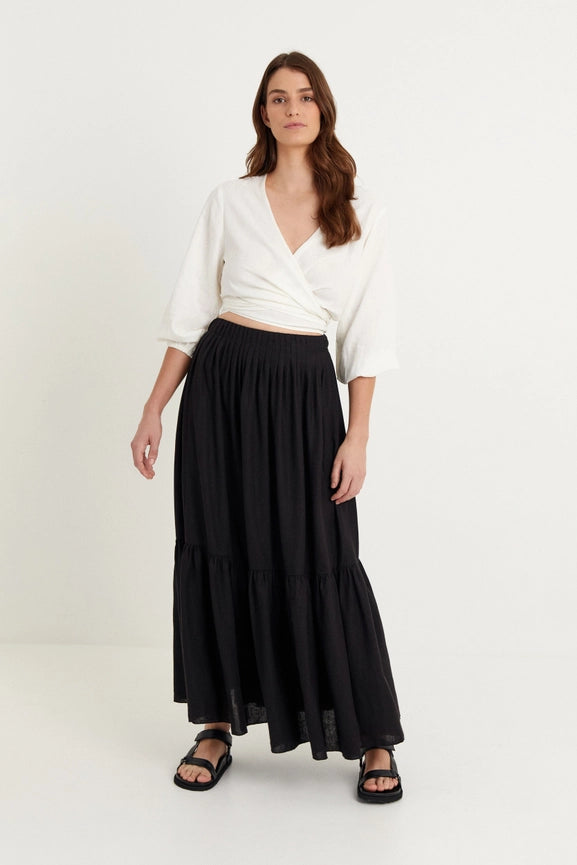 Boteh Skirt - Black-Skirt-BEFORE ANYONE ELSE-XS-BLACK-Urbanheer