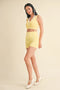 Bow Detail Double Layered Bra and Shorts Set-Set-KIMBERLY C-S-Lemon-Urbanheer