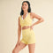 Bow Detail Double Layered Bra and Shorts Set-Set-KIMBERLY C-S-Lemon-Urbanheer