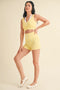 Bow Detail Double Layered Bra and Shorts Set-Set-KIMBERLY C-S-Lemon-Urbanheer